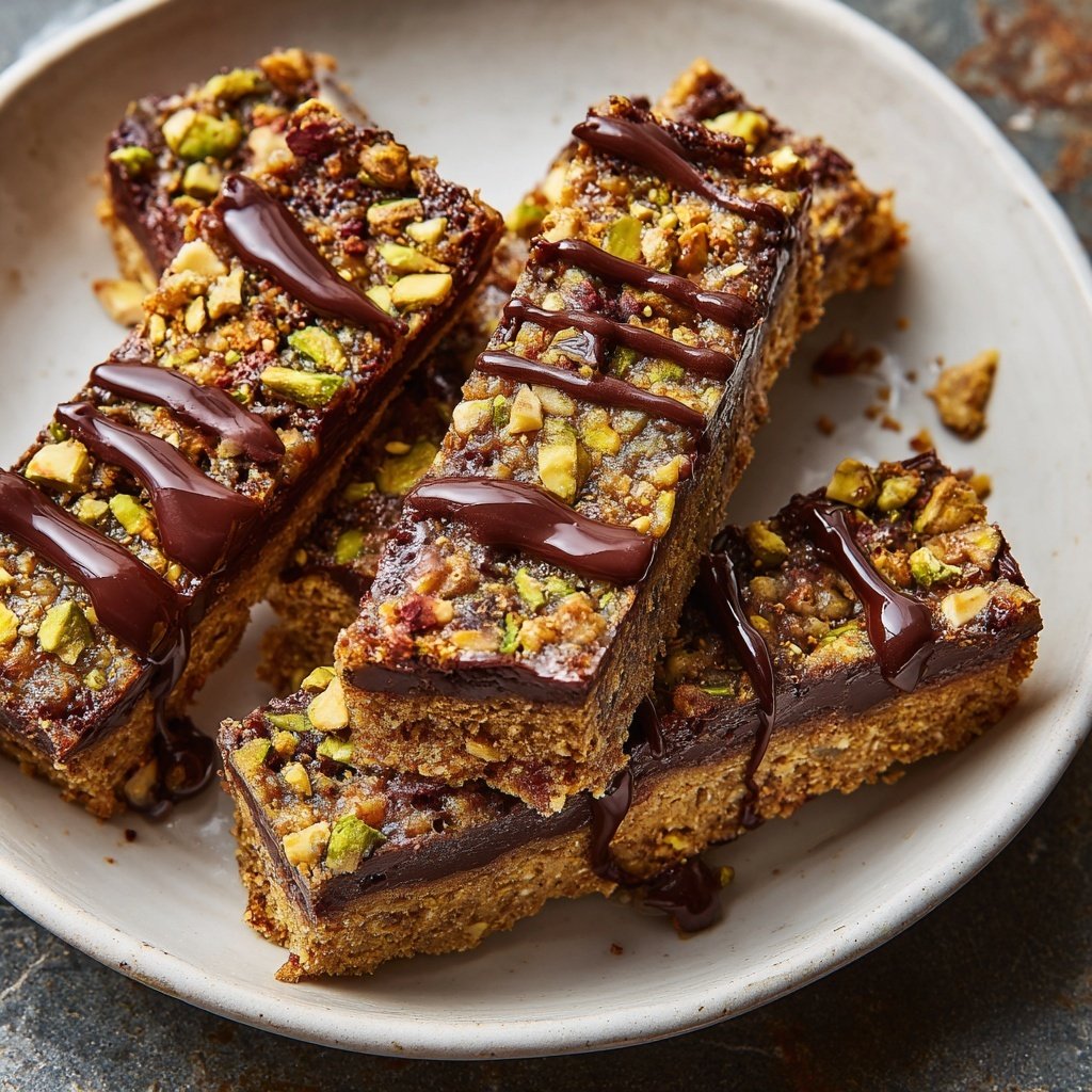 Chocolate Pistachio Snack Bars