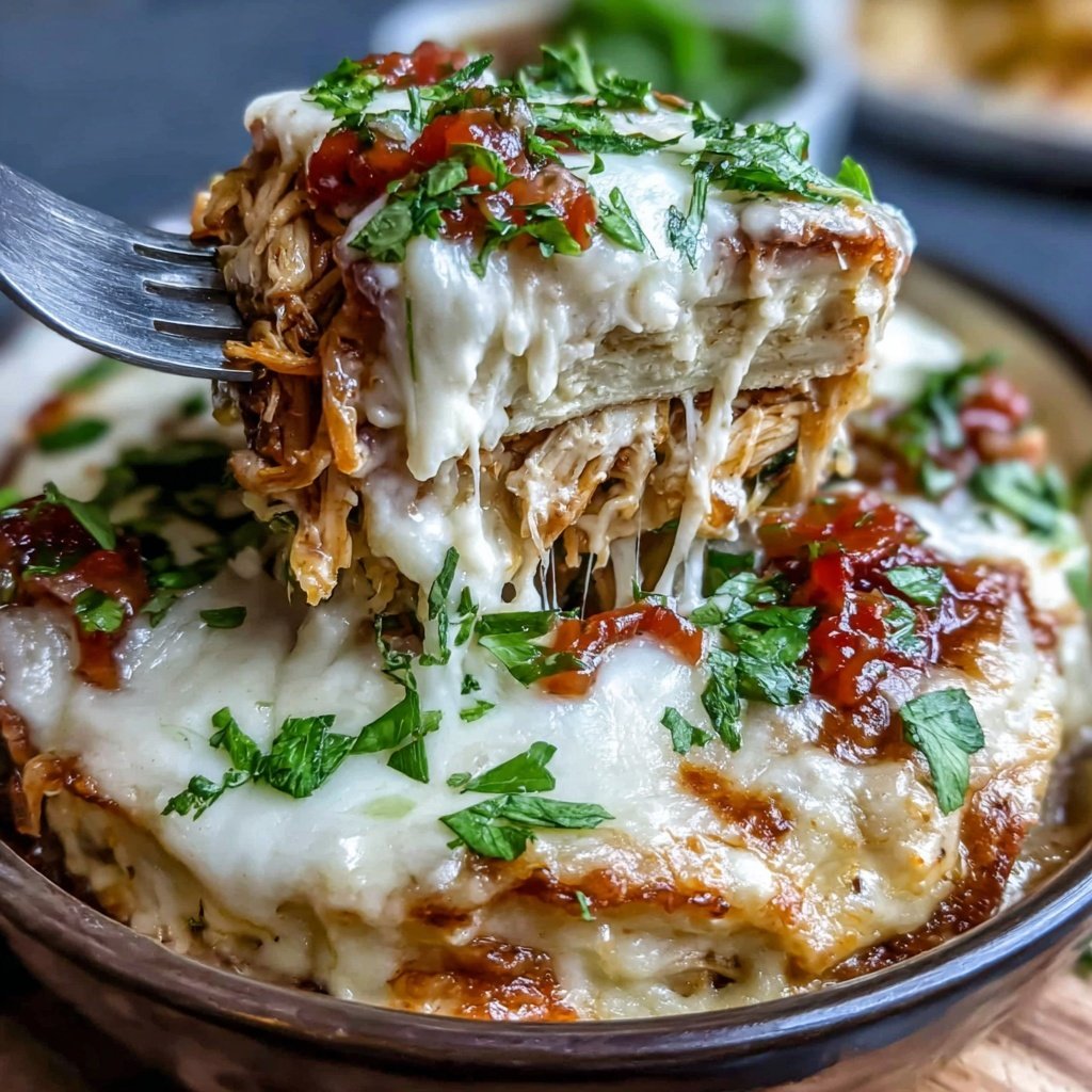 Shredded Chicken Burrito Casserole