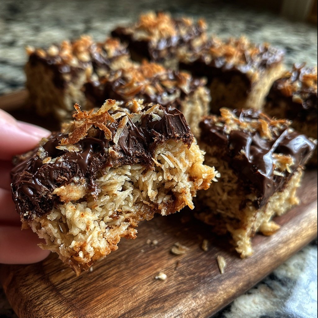 Chocolate Coconut Oat Squares