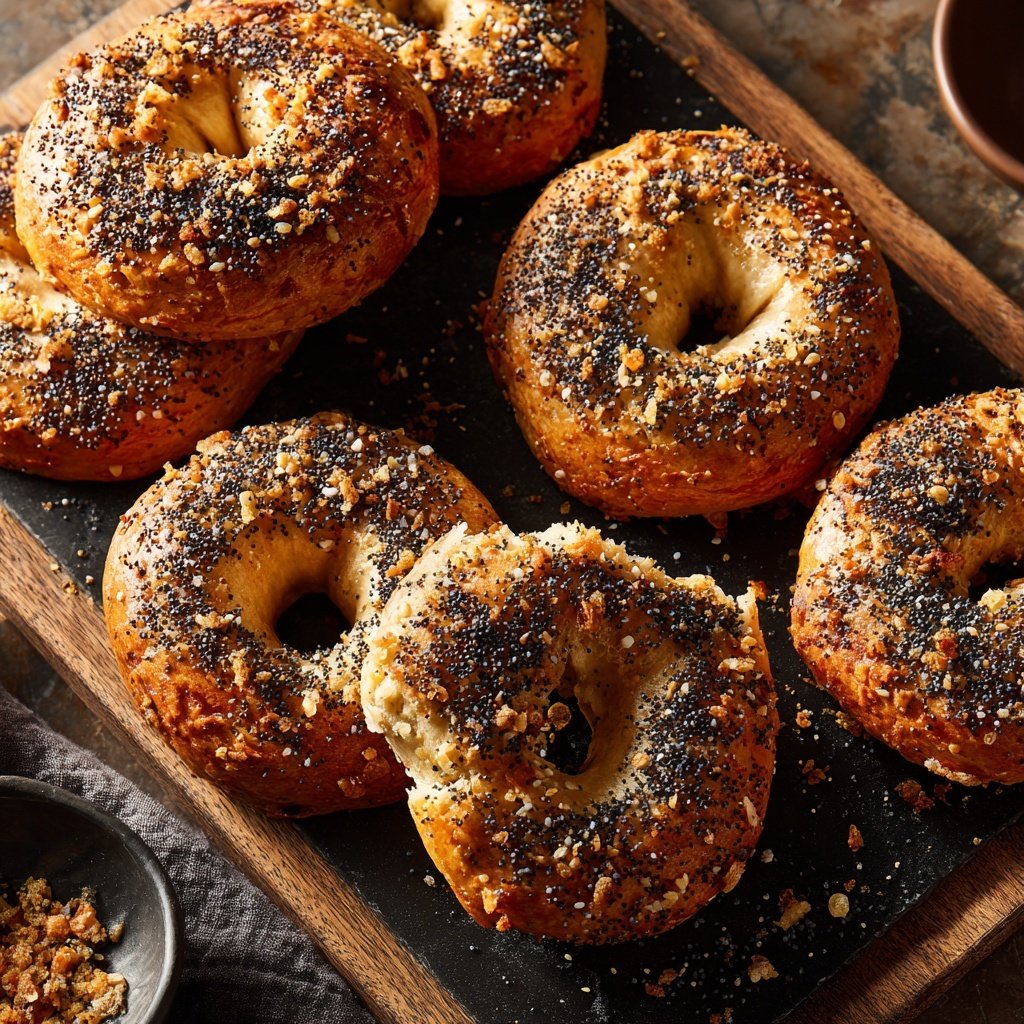 Protein Bagels With Everything Spice