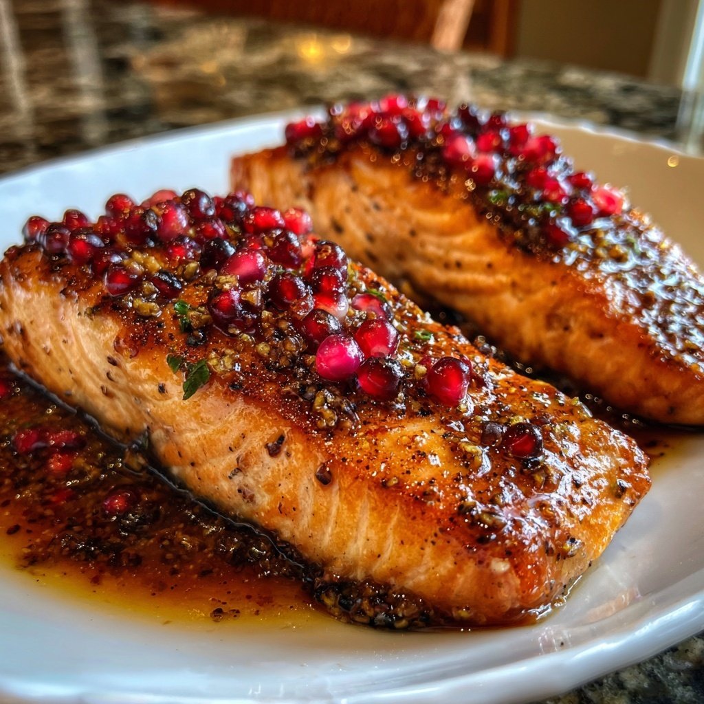 Honey Glazed Salmon with Pink Peppercorns