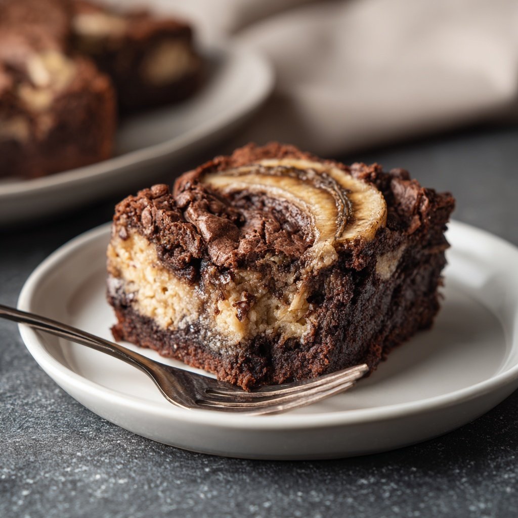 Cottage Cheese Brownies with Banana Mash