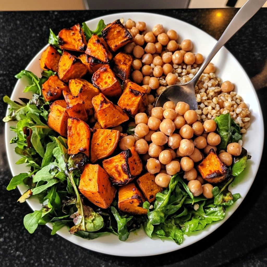 Healthy Lunch Roasted Veggie Grain Bowl