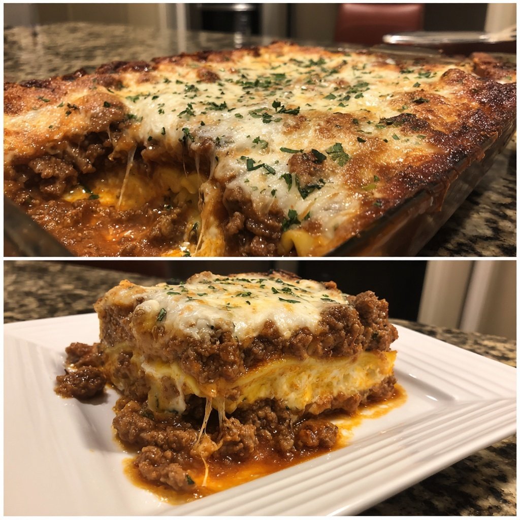 Zucchini Lasagna With Meat Sauce