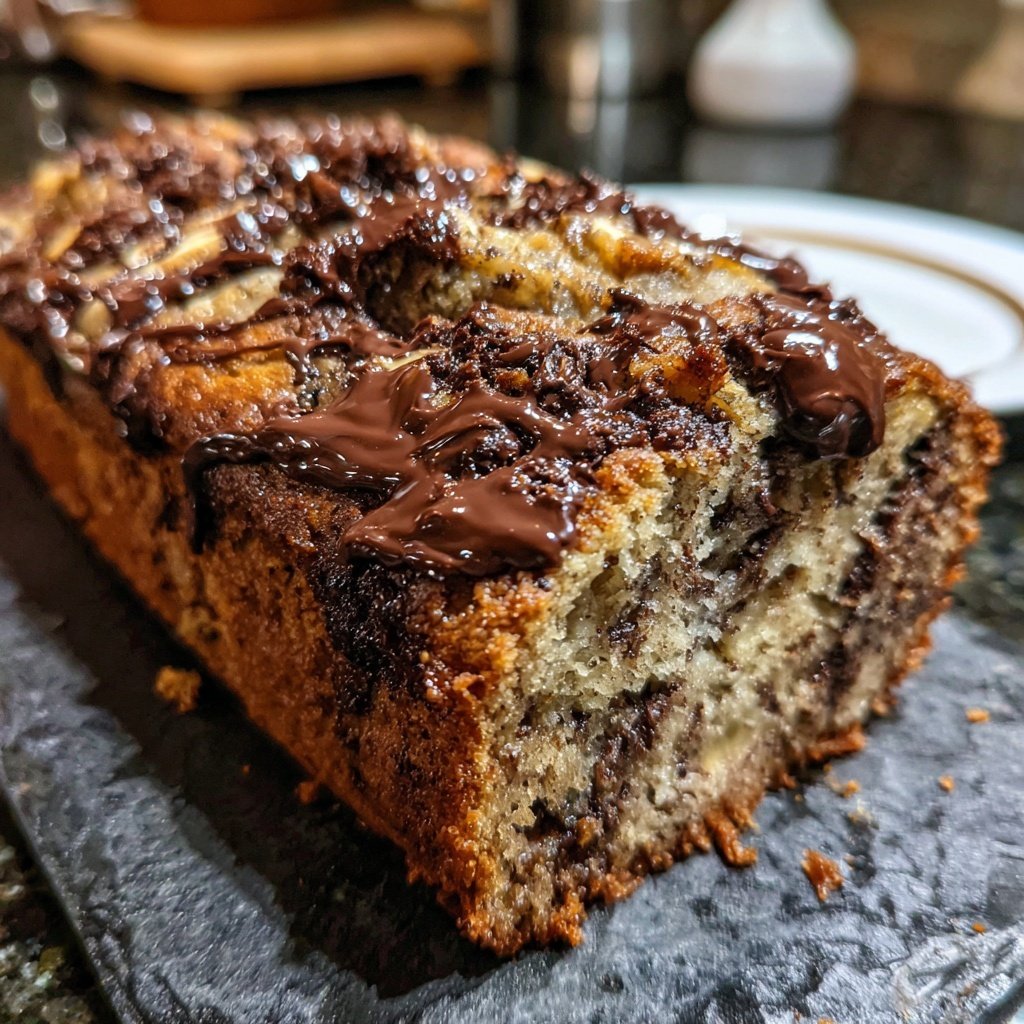 Banana Bread with Nutella Swirl Recipe