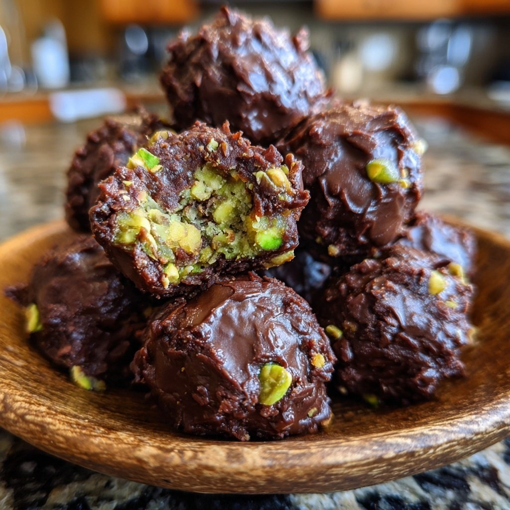 Chocolate Pistachio Snack Bites