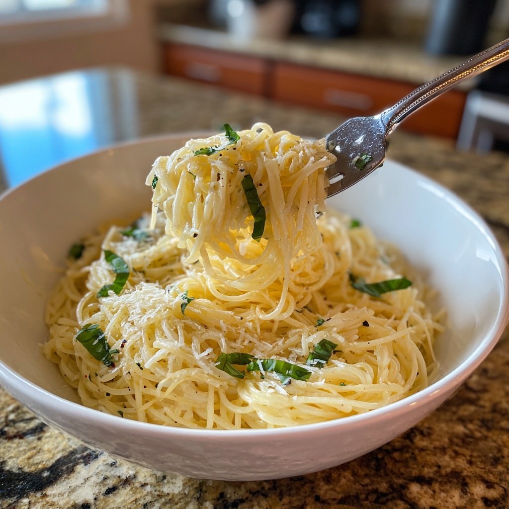 Angel Hair Pasta With Lemon Cream Sauce