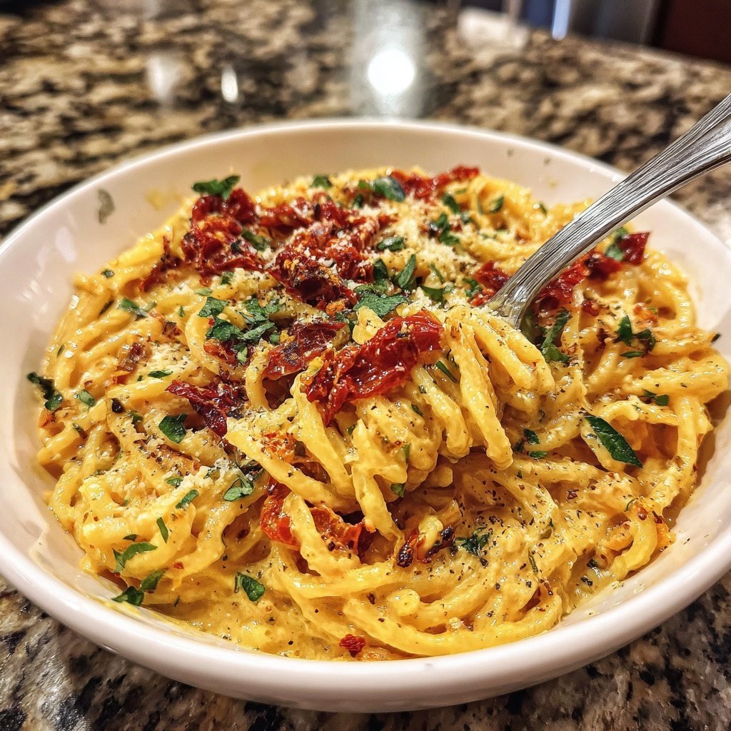 Creamy Sun Dried Tomato Pasta