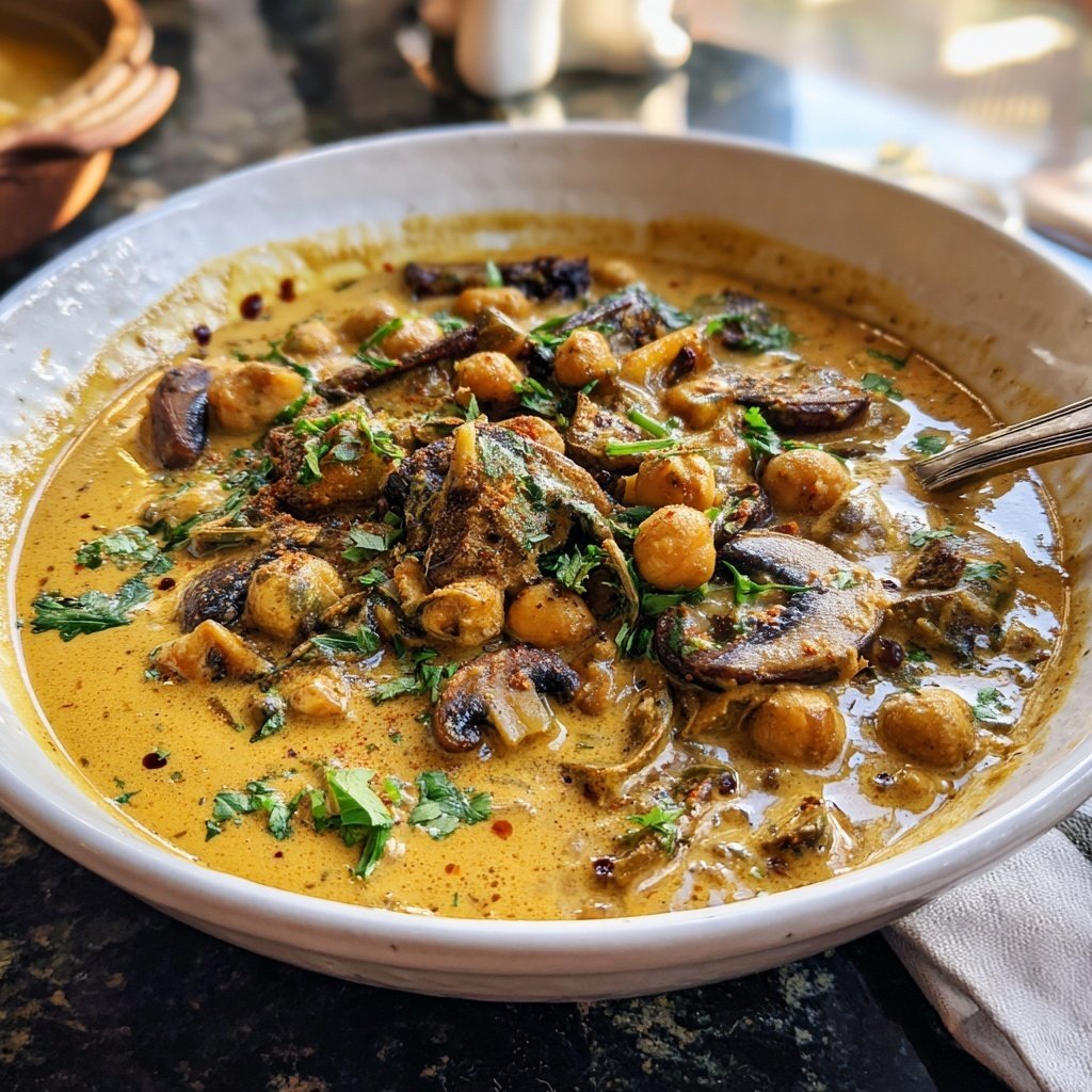 Creamy Mushroom Chickpea Curry