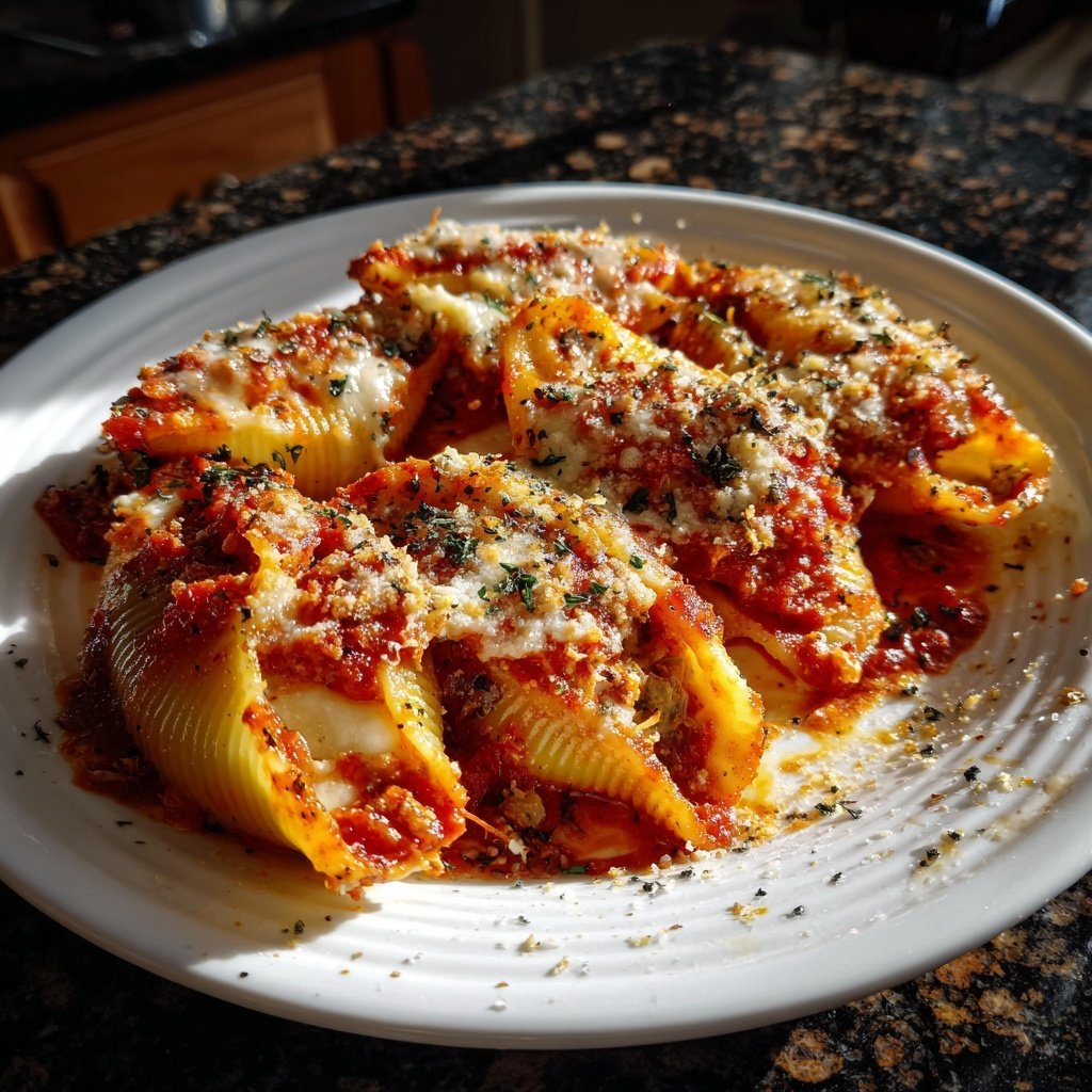 Ground Beef Stuffed Shells