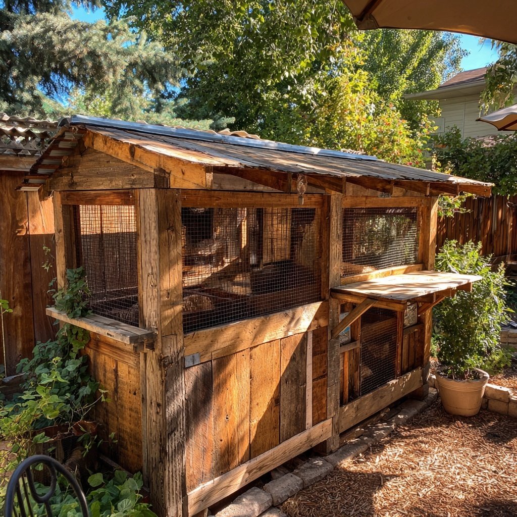 DIY Chicken Run With Roof