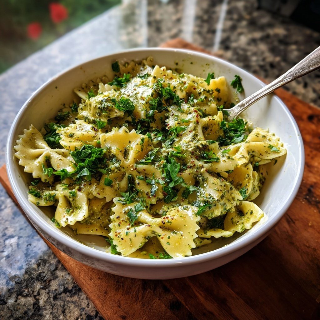 Bow Tie Pasta With Creamy Broccoli Sauce