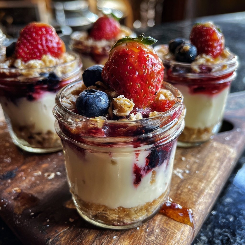 Berry Yogurt Oat Pots