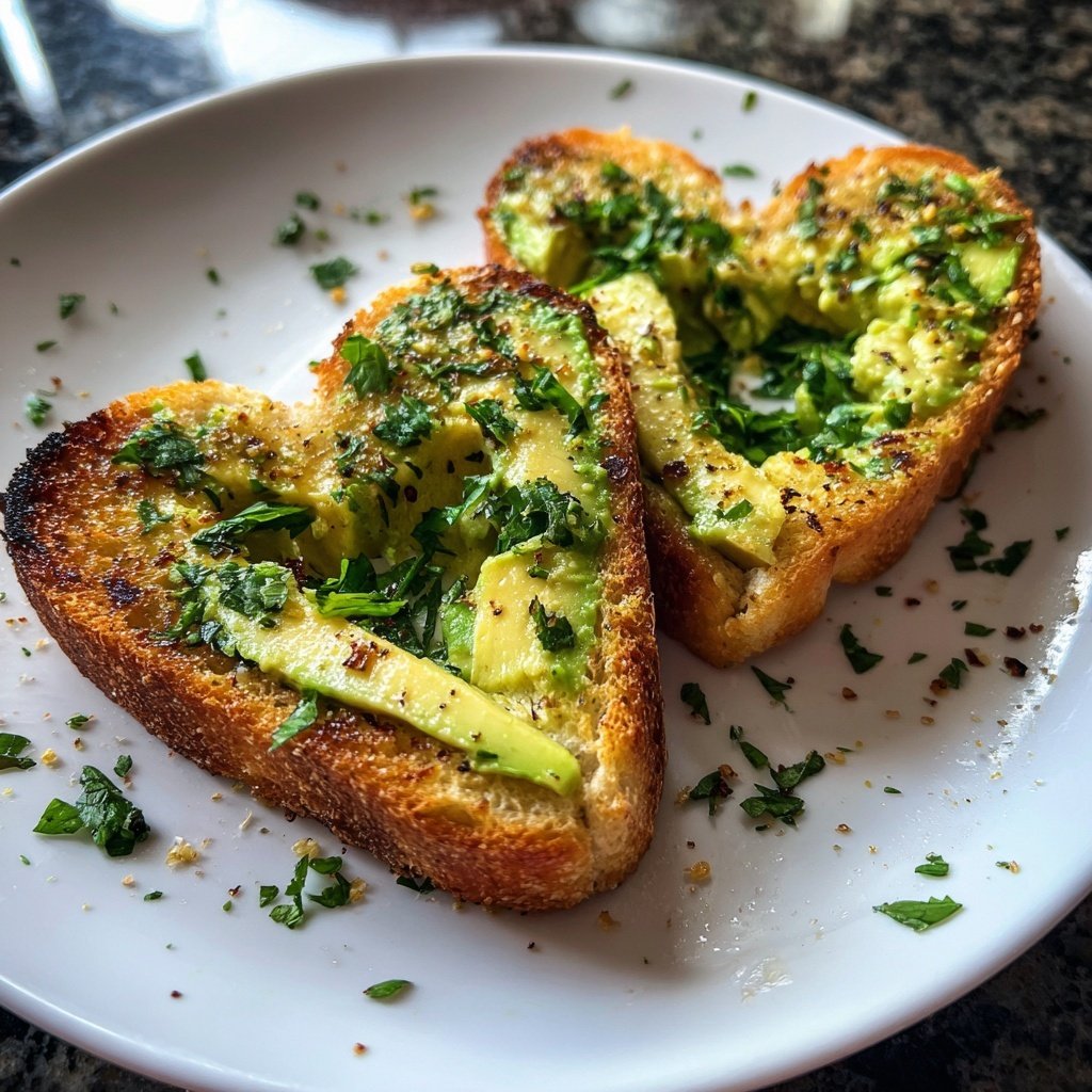 Valentine Breakfast Heart Shaped Toasts