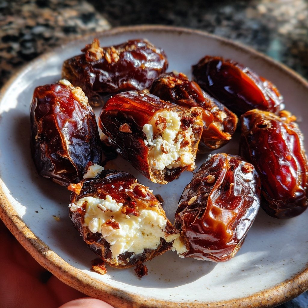 Valentines Snacks Cheese Stuffed Dates