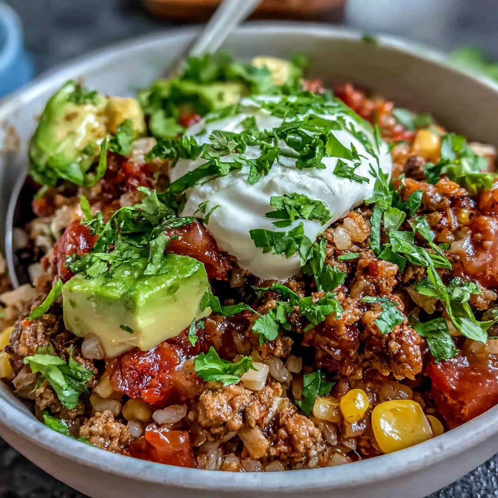 Ground Turkey Taco Bowl