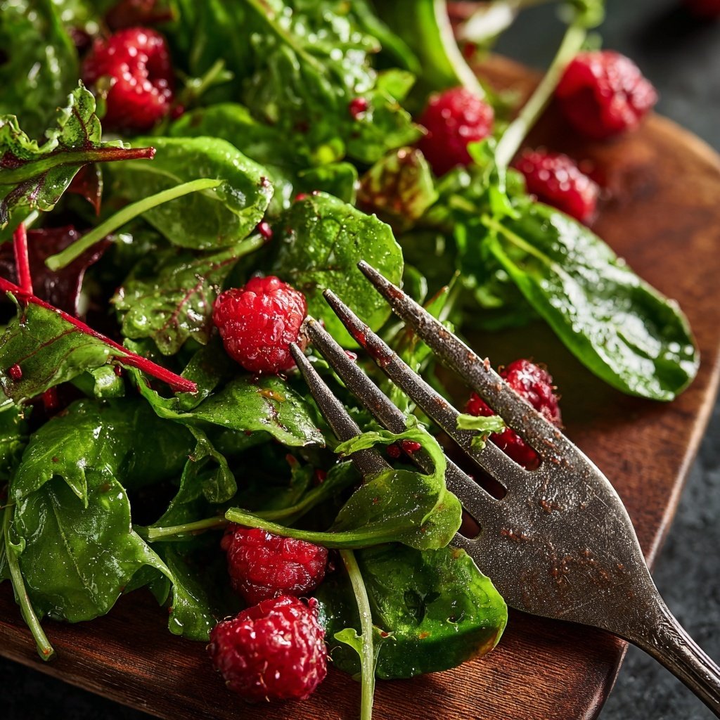 Arugula Salad with Raspberry Vinaigrette