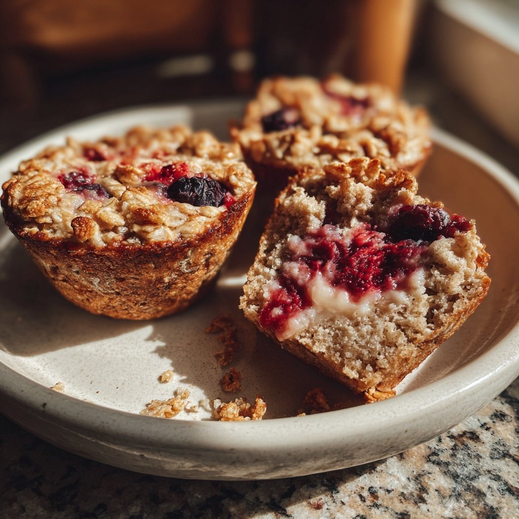 Vanilla Berry Oat Breakfast Cups